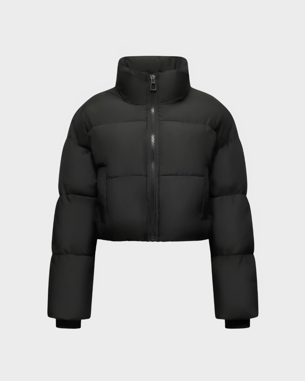 Designer cropped puffer jacket online