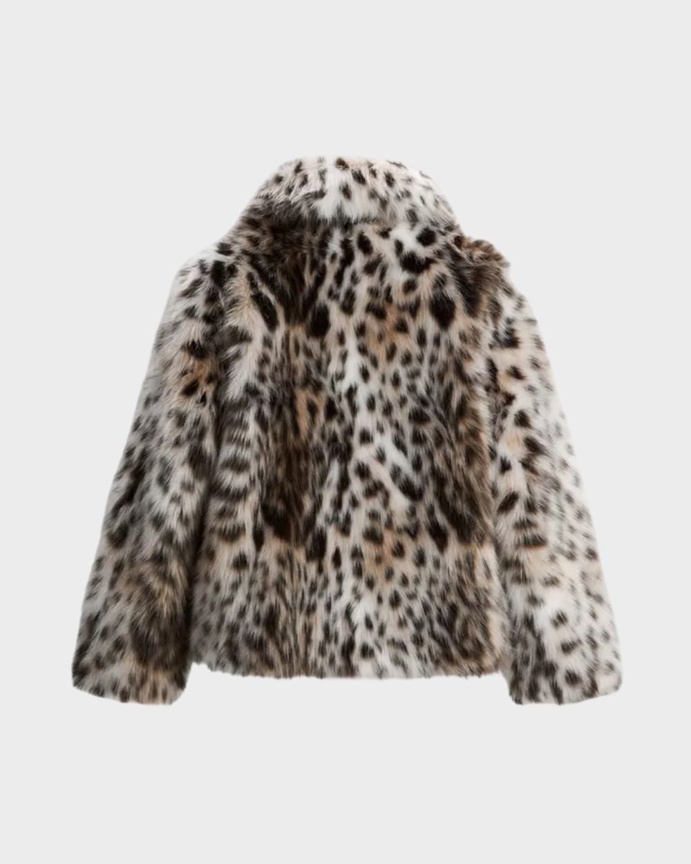 LEOPARD FAUX FUR COAT