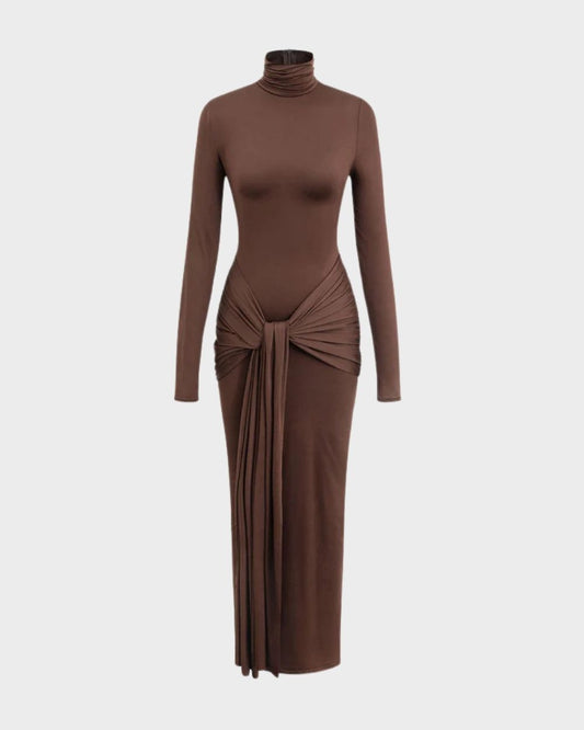 L' iconica High Neck Long Sleeve Maxi Dress