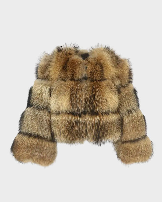 RACCOON FAUX FUR BOMBER