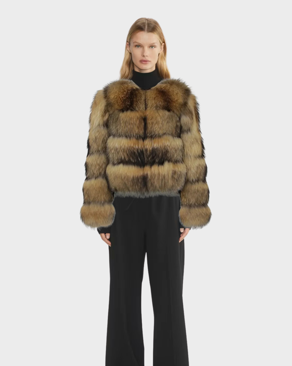 THE CLASSIC RACCOON FAUX FUR BOMBER